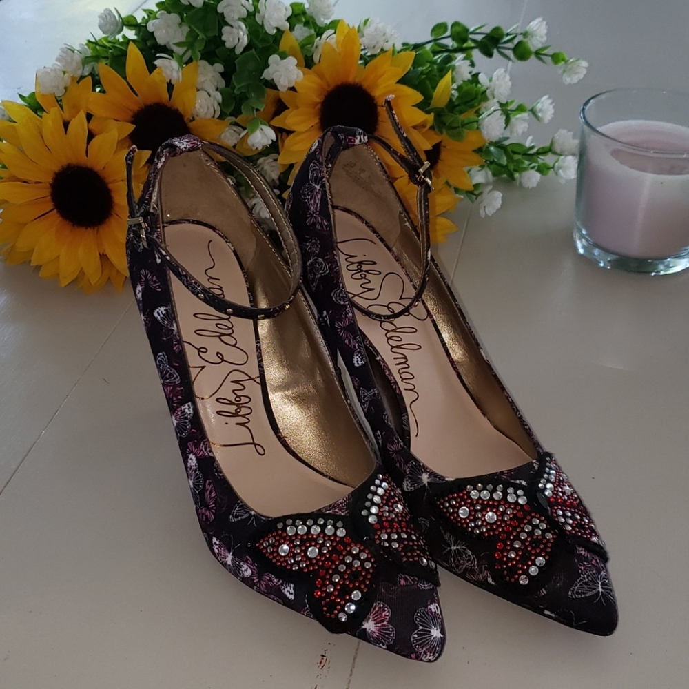 Libby Edelman Crystal Butterfly Pumps